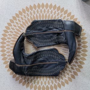 Blue Acme cowboy boots